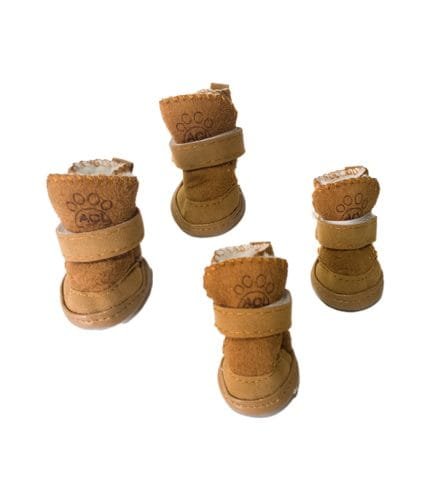 botitas_cafes_lana.jpg Botas - zapatos protectoras para perro de felpa