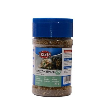 El dispensador de hierba gatera de Trixie suele tener un agitador que permite dosificar fácil y eficientemente la cantidad de hierba gatera